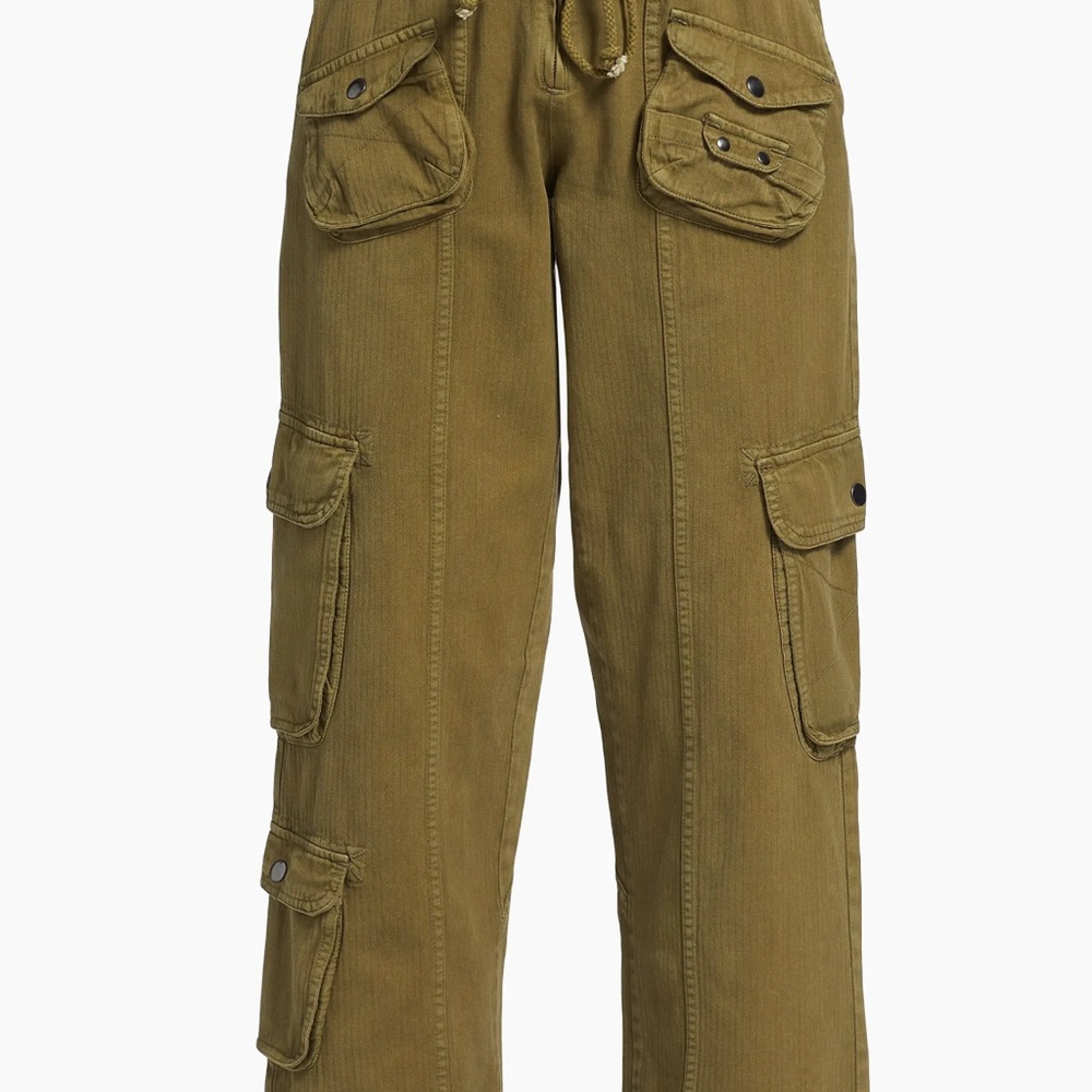Free People Tahiti Cargo Pants Dried Herb - Picture 9 of 9